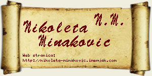 Nikoleta Minaković vizit kartica